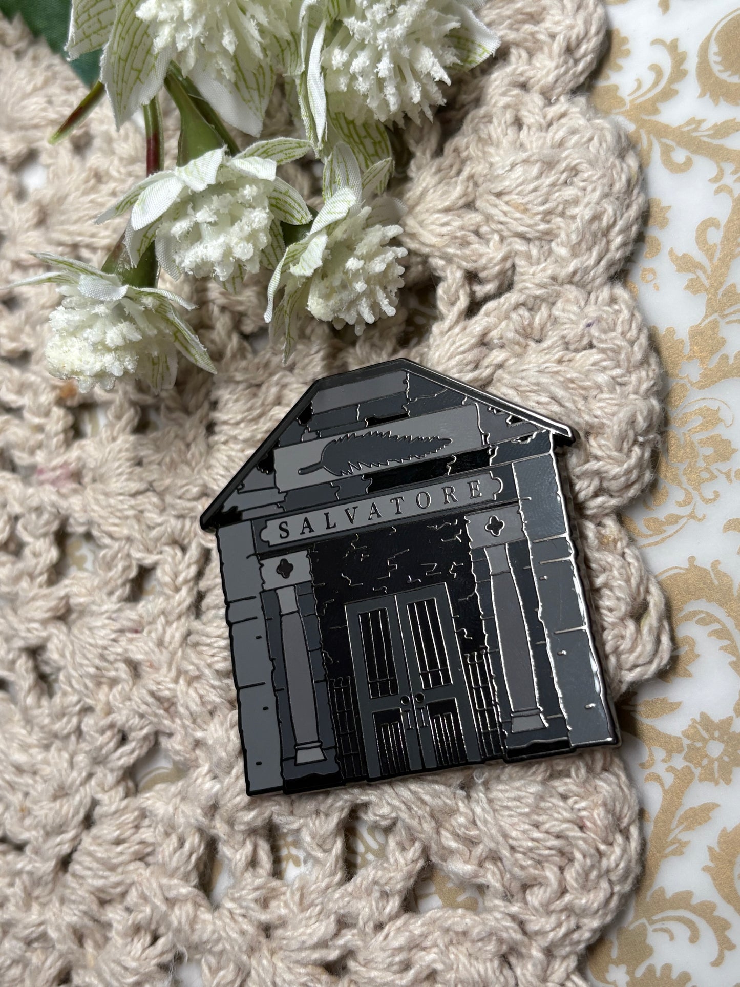 Salvatore Crypt 2in Enamel Pin