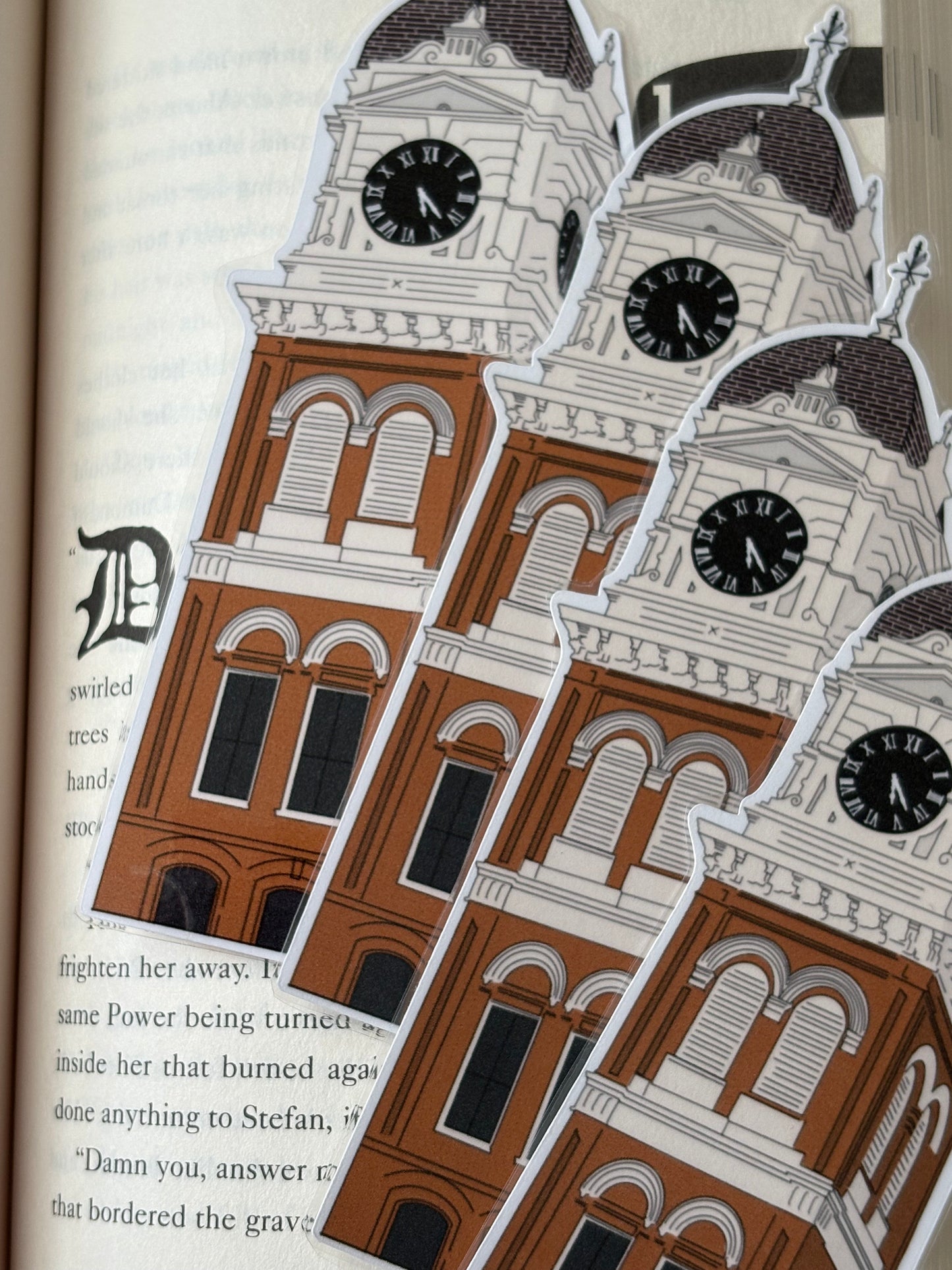 Clocktower Bookmark Laminated 2.5x6 inches