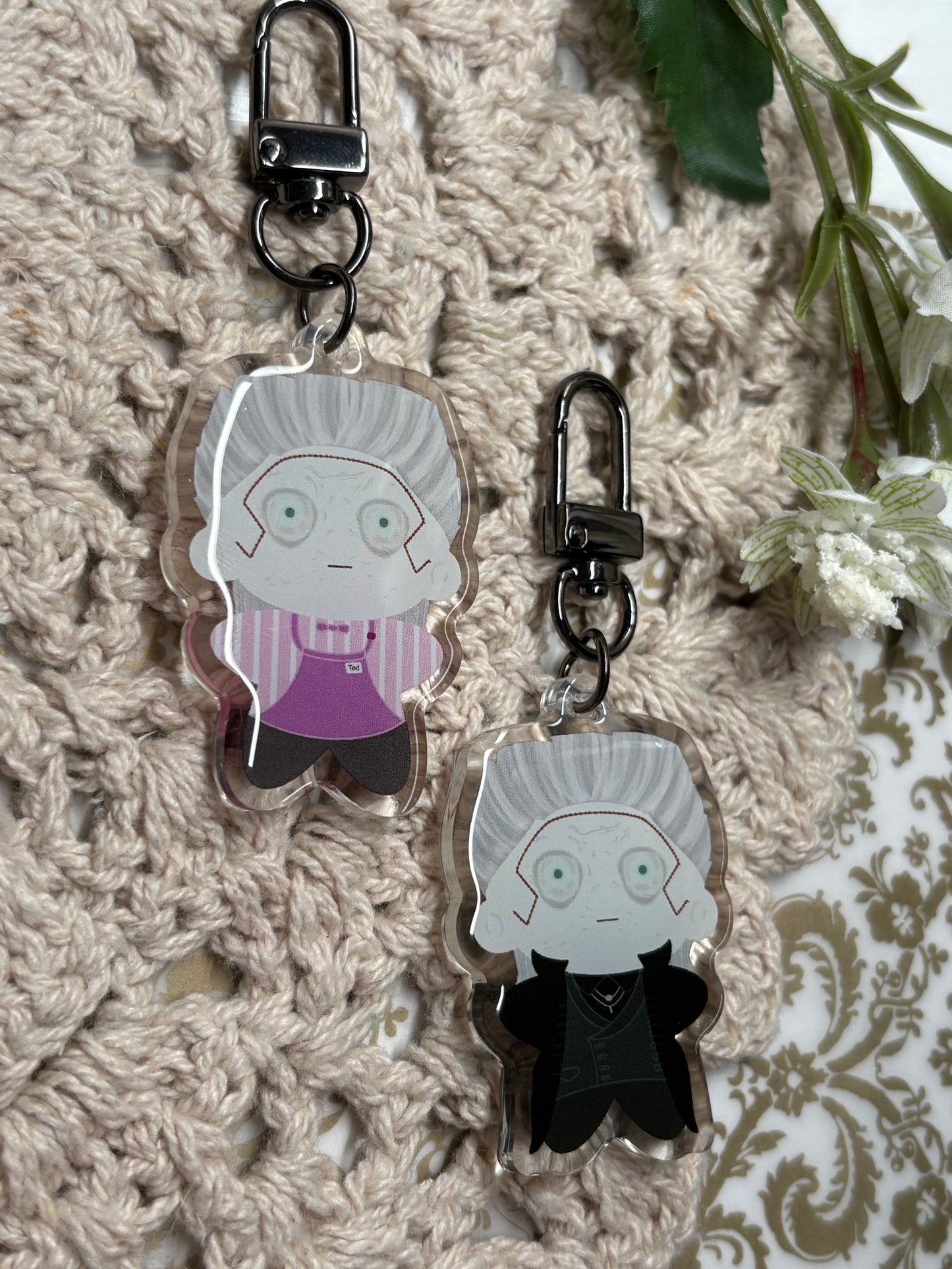 The Necromancer & Ted Keychains