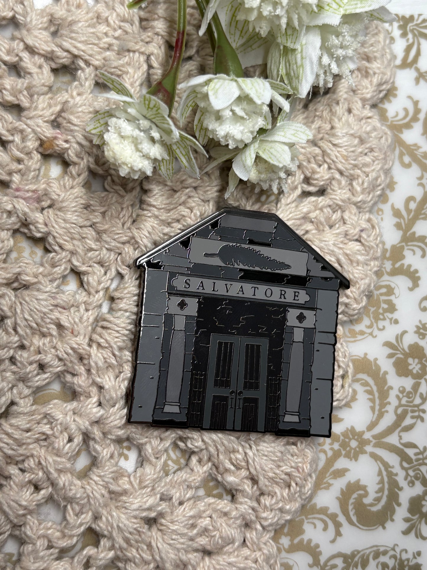 Salvatore Crypt 2in Enamel Pin